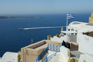 Image showing Aegean island Santorini