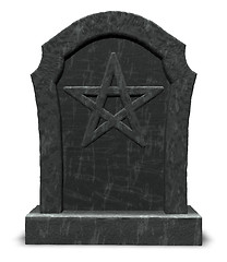 Image showing pentacle on gravestone