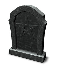 Image showing pentacle on gravestone