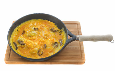 Image showing mushrooms omelet