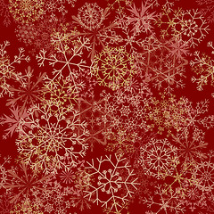 Image showing Seamless snowflakes pattern