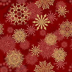 Image showing Seamless snowflakes pattern