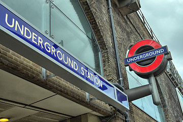 Image showing LONDON - SEP 27: Underground  tube station in London on Septembe