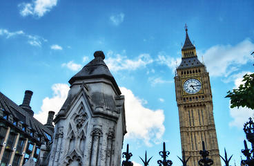 Image showing Big Ben, view from street level - London