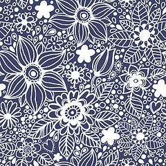 Image showing Seamless texture with flowers.