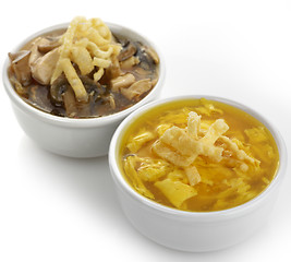 Image showing Egg Drop And Hot and Sour Soups