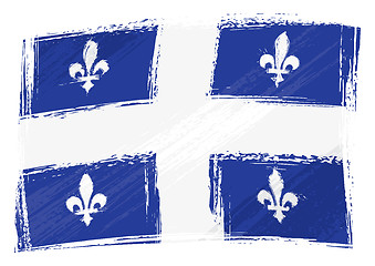 Image showing Grunge Quebec flag