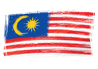 Image showing Grunge Malaysia flag