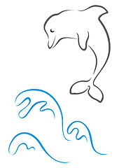 Image showing Illustration of dolphin