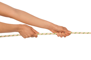 Image showing pulling of a rope