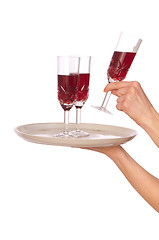 Image showing three glasses champagne