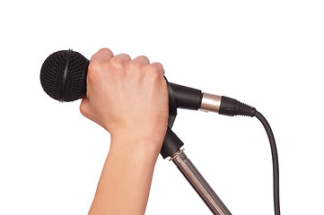 Image showing black microphone