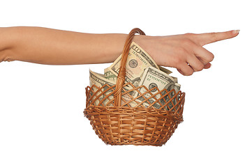 Image showing basket with money