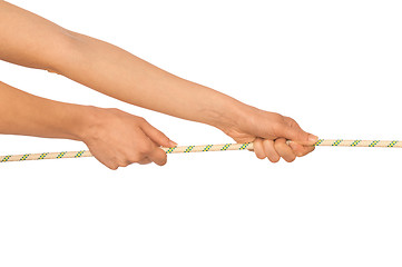 Image showing pulling of a rope