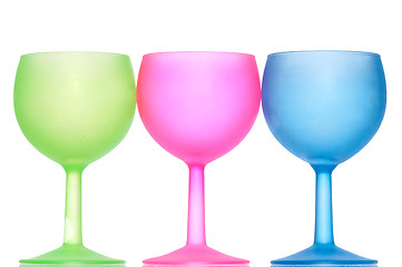 Image showing colored wine glasses