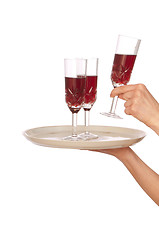 Image showing three glasses champagne