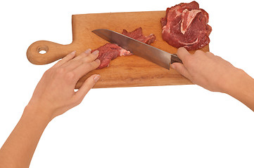 Image showing meat on the board