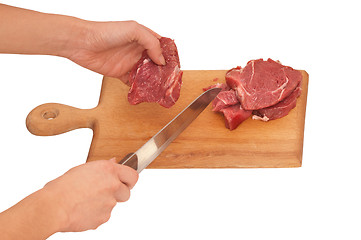 Image showing Slices of the meat