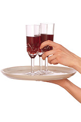 Image showing three glasses champagne
