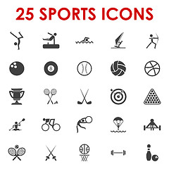 Image showing Sports icons vector