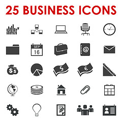 Image showing Business office icons vector
