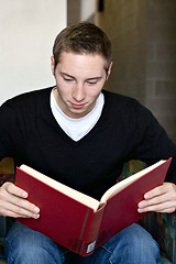 Image showing Man Reading a Book