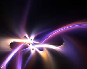 Image showing Funky Abstract Light Trails Fractal