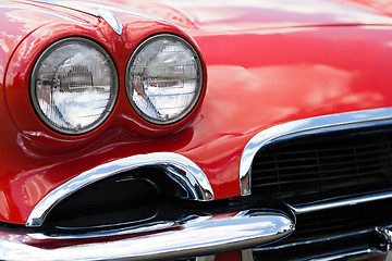 Image showing Vintage Sports Car Headlights