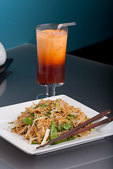 Image showing Thai Lo Mein Noodles Dish