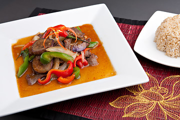 Image showing Spicy Thai Eggplant Stir Fry