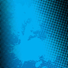 Image showing Blue Splatter Halftone Background