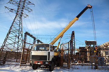 Image showing Elimination of the accident at an electrical substation