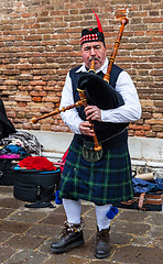 Image showing Scottish Bagpiper