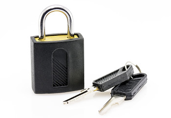 Image showing Padlock with keys