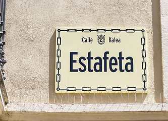 Image showing Plate Estafeta