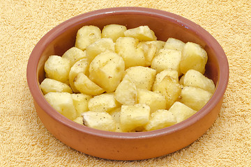 Image showing Fried pieces of potatoes
