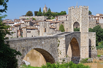 Image showing Besallu Spain, a Catalan village