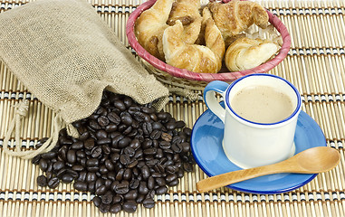 Image showing croissants and coffee 