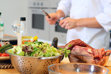 Image showing Chef cook preparing for cooking