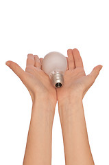 Image showing lamp in the woman's hand