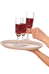 Image showing three glasses champagne