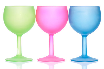 Image showing colored wine glasses