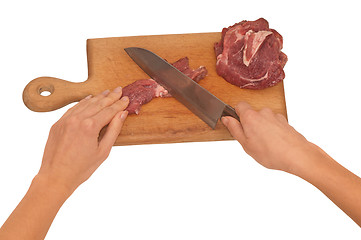 Image showing Slices of the meat