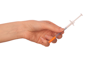 Image showing making insulin injections