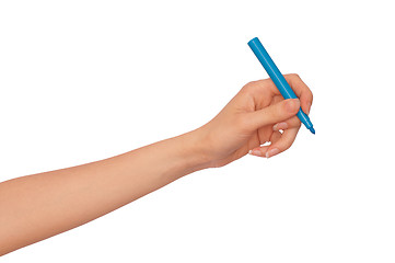 Image showing blue felt-tip pen