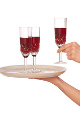 Image showing three glasses champagne