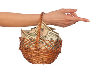 Image showing basket with money