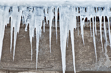 Image showing big icicles