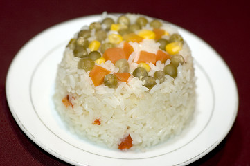 Image showing rice and vegetables