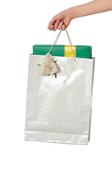 Image showing Paper bag with a box